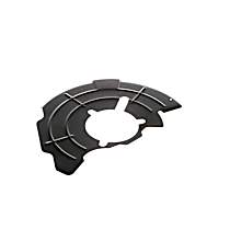 Front, Driver Side Brake Dust Shields, Shield Only, Black, Steel