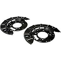 947-055 Rear Brake Dust Shields Black, Carbon Steel, OE Solutions Series
