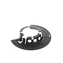947-064 Front, Passenger Side Brake Dust Shields Black, Steel