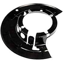 947-065 Front, Driver Side Brake Dust Shields Black, Steel