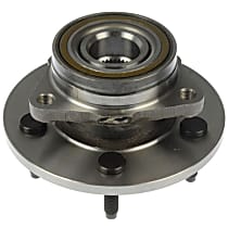 Front, Driver or Passenger Side Wheel Hub, 4-Wheel Abs, 4WD, 5 Lugs, With Bearing, Sensor Included, OE Solutions Series
