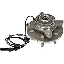 Front, Driver or Passenger Side Wheel Hub, 4WD, 6 Lugs, Sensor Not Included, OE Solutions Series