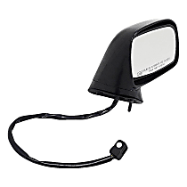 955-019 Passenger Side Mirror, Manual Folding, Heated, Black, Without Auto-Dimming, Without Blind Spot Feature, Without Signal Light, Without Memory
