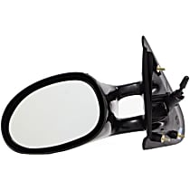 Driver Side Mirror, With Remote Control; Manual, Manual Adjust, Non-Heated, Black, Non-Folding, No Signal Light, No Blind Spot Feature, No Memory, No Puddle Light, No Auto-Dimming