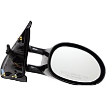 Passenger Side Mirror, With Remote Control; Manual, Manual Adjust, Non-Heated, Black, Non-Folding, No Signal Light, No Blind Spot Feature, No Memory, No Puddle Light, No Auto-Dimming