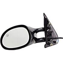 Driver Side Mirror, Power Adjust; Heated, Black, Non-Folding, No Signal Light, No Blind Spot Feature, No Memory, No Puddle Light, No Auto-Dimming
