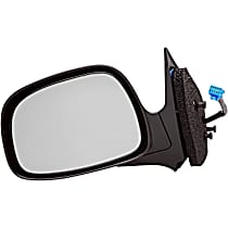 955-1020 Driver Side Mirror, Power Adjust, Heated, Manual Folding, Black, No Signal Light, With Memory, No Puddle Light, No Auto-Dimming, No Blind Spot Feature
