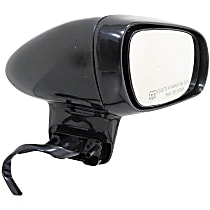 955-129 Passenger Side Mirror, Power, Heated, Non-Folding, Black, No Signal Light, No Memory, No Puddle Light, No Auto-Dimming, No Blind Spot Feature