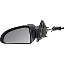 Driver Side Mirror, Sedan; Manual, Manual Adjust, Non-Heated, Black, Manual Folding, No Signal Light, No Blind Spot Feature, No Memory, No Puddle Light, No Auto-Dimming