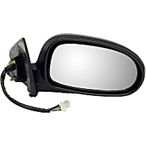 955-1409 Passenger Side Mirror, Power Adjust, Heated, Power Folding, Black, No Signal Light, No Memory, No Puddle Light, No Auto-Dimming, No Blind Spot Feature