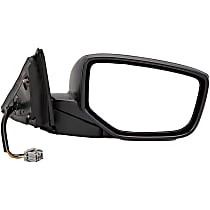 955-1589 Passenger Side Mirror, Power, Heated, Power Folding, Black, No Signal Light, No Memory, No Auto-Dimming