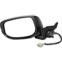 955-1598 Driver Side Mirror, Power, Non-Heated, Power Folding, Black, No Signal Light, No Memory, No Puddle Light, No Auto-Dimming, No Blind Spot Feature