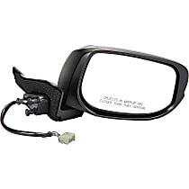 955-1599 Passenger Side Mirror, Power, Non-Heated, Manual Folding, Black, No Signal Light, No Memory, No Puddle Light, No Auto-Dimming, No Blind Spot Feature