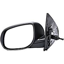 Driver Side Mirror, Except Turn Signal, Manual Adjust, Non-Heated, Black, Manual Folding, No Signal Light, No Memory, No Auto-Dimming