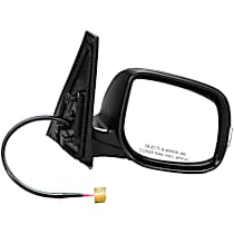 Passenger Side Mirror, Power Adjust, Non-Heated, Black, Manual Folding, In-housing Signal Light, No Blind Spot Feature, No Memory, No Puddle Light, No Auto-Dimming