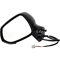 955-1704 Driver Side Mirror, Power, Non-Heated, Manual Folding, Black, No Signal Light, No Memory, No Puddle Light, No Auto-Dimming, No Blind Spot Feature