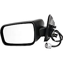 Driver Side Mirror, Without Heat, Power Adjust, Non-Heated, Black, Power Folding, No Signal Light, No Blind Spot Feature, No Memory, No Puddle Light, No Auto-Dimming