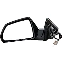 955-1793 Driver Side Mirror, Power, Heated, Power Folding, Black, No Signal Light, No Memory, No Puddle Light, No Auto-Dimming, No Blind Spot Feature