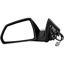 Driver Side Mirror, Power Adjust; With Memory; Heated, Black, Power Folding, No Signal Light, No Auto-Dimming