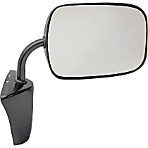 955-1806 Driver or Passenger Side Mirror, Manual Adjust, Non-Heated, Manual Folding, Black, No Signal Light, No Memory, No Puddle Light, No Auto-Dimming, No Blind Spot Feature