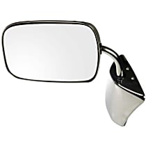 955-190 Driver or Passenger Side Mirror, Manual Folding, Non-Heated, Chrome, Without Auto-Dimming, Without Blind Spot Feature, Without Signal Light, Without Memory
