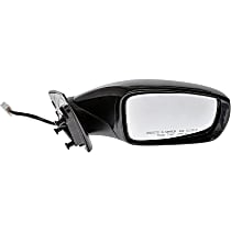 955-2082 Passenger Side Mirror, Manual Folding, Heated, Black, Without Auto-Dimming, Without Blind Spot Feature, In-housing Signal Light, Without Memory