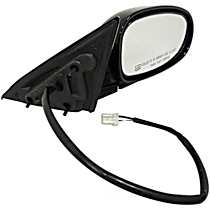 955-254 Passenger Side Mirror, Power Adjust, Heated, Manual Folding, Black, No Signal Light, No Memory, No Puddle Light, No Auto-Dimming, No Blind Spot Feature