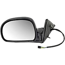 955-301 Driver Side Mirror, Power Adjust, Non-Heated, Manual Folding, Black, No Signal Light, No Memory, No Puddle Light, No Auto-Dimming, No Blind Spot Feature