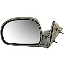 955-305 Driver Side Mirror, Manual Adjust, Non-Heated, Manual Folding, Black, No Signal Light, No Memory, No Puddle Light, No Auto-Dimming, No Blind Spot Feature