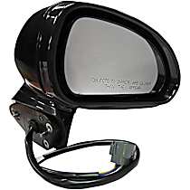 Passenger Side Mirror, Without Heat, Power Adjust, Non-Heated, Black, Manual Folding, No Signal Light, No Blind Spot Feature, No Memory, No Puddle Light, No Auto-Dimming