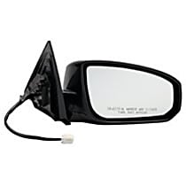 955-981 Passenger Side Mirror, Manual Folding, Heated, Black, Without Auto-Dimming, Without Blind Spot Feature, Without Signal Light, Without Memory