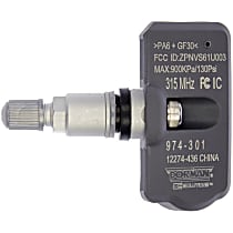 974-301 TPMS Sensor - Stem, Direct Fit, Sold individually