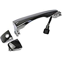 Front or Rear, Driver or Passenger Side Chrome Exterior Door Handle, With Key Hole, Sedan, With Passive Entry, Help Series