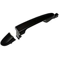 Front, Passenger Side Matte Black Exterior Door Handle, Without Key Hole, With Keyhole, Without Passive Entry, Help Series