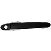 Front, Passenger Side Exterior Door Handle, Smooth Black, With Key Hole