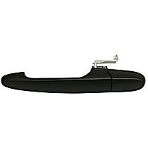 Rear, Driver Side Smooth Black Exterior Door Handle, Without Key Hole, Without Remote Start