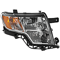 Passenger Side Headlight, With bulb(s), Halogen, Clear Lens, CAPA CERTIFIED