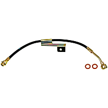Front, Passenger Side Brake Line, 168.5 in. WB, With Single Rear Wheel (SRW), Metal and Rubber, First Stop Series - Front, Passenger Side
