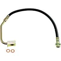 H38106 Front, Driver Side First Stop Series Brake Line, Metal and Rubber