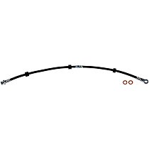 Front, Driver Side First Stop Series Brake Line, Metal and Rubber