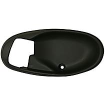 Front, Passenger Side, Interior, Door Handle Trim, Plastic, Black