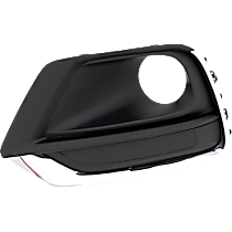 Front, Driver Side Fog Light Trim, Black