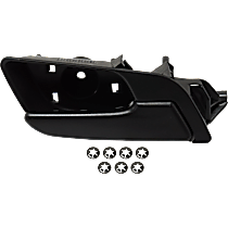 Front or Rear, Passenger Side Textured Black Bezel with Textured Black Lever Interior Door Handle, Without Door Lock Hole