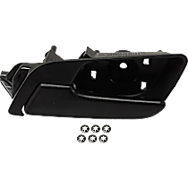 Front or Rear, Driver Side Textured Black Bezel with Textured Black Lever Interior Door Handle, Without Door Lock Hole