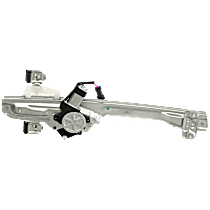 Rear, Passenger Side Power Window Regulator, With Motor