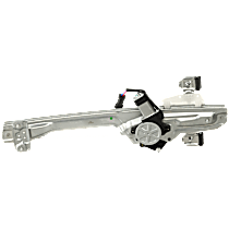 Rear, Driver Side Power Window Regulator, With Motor