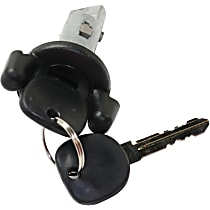 Ignition Lock Cylinder - Black, with Keys, Manual Transmission