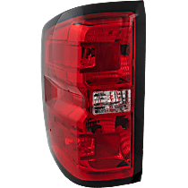 Driver Side Tail Light, With bulb(s), Halogen, Clear and Red Lens