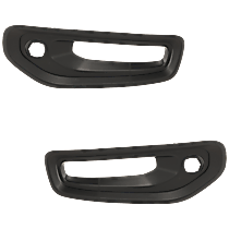 Front, Driver and Passenger Side Fog Light Trims, Textured Black