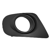 Front, Driver Side Fog Light Trim, Textured Black